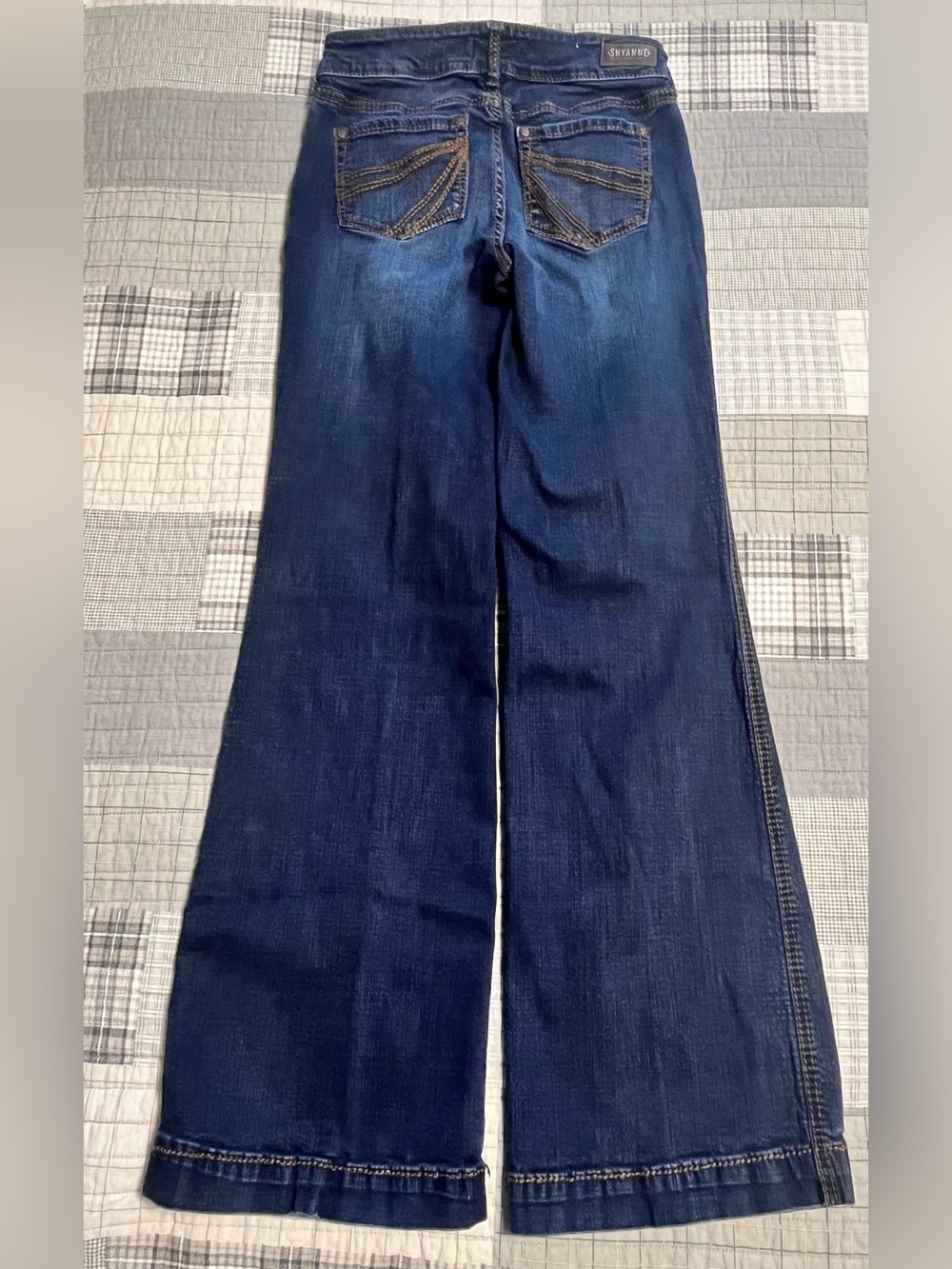 2 Pair Shyanne Women’s Bootcut Jeans 28x34 Reg Dark Wash Stretch Western Denim - Picture 4 of 16